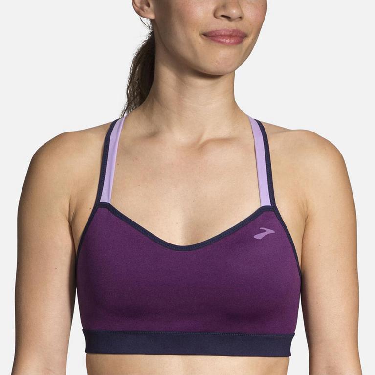 Brooks Women's Uprise Crossback Running Bra - Purple (HPJY15793)